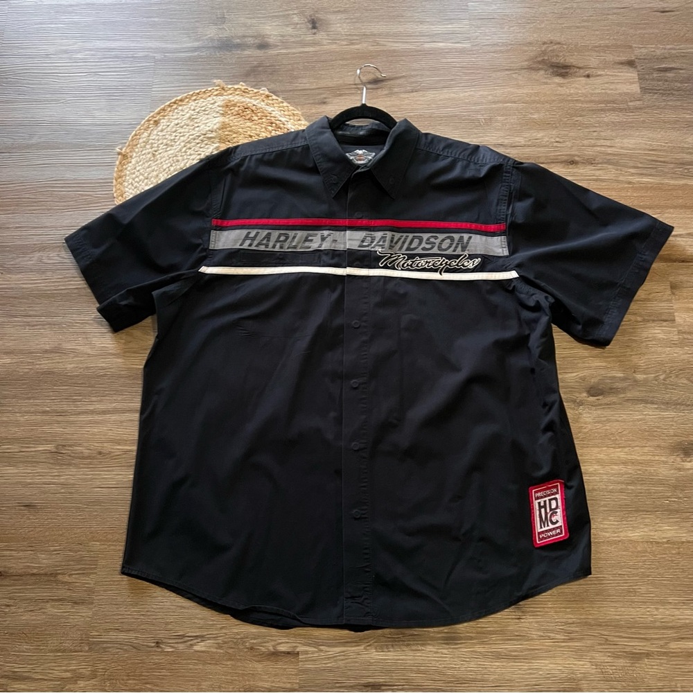 HARLEY-DAVIDSON Motorcycles Mens Button Down Short Sleeve Shirt